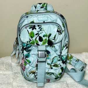 Vera Bradley Botanical Backpack - Light Blue and Green